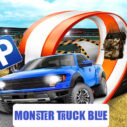 monster truck parking free 3d blue